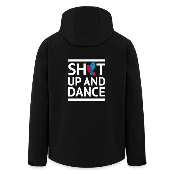 Shut up and dance dancing shirt white saying - Men’s Recycled Softshell Jacket by Stanley/Stella - black - Back - AI Model Male 185 light (185cm)