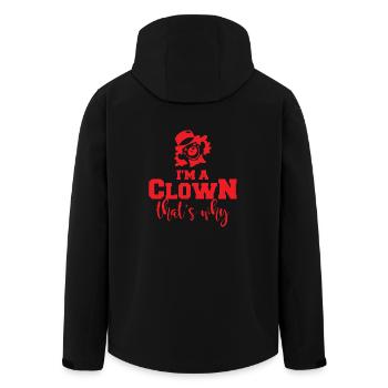 Clown: I´m A Clown. That´s Why. - Geschenk - Recycelte Männer Softshell-Jacke von Stanley/Stella - Schwarz - Hinten - AI Model Male 185 light (185cm)