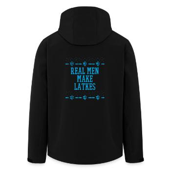 Ugly Hanukkah, Chanukkah, Lichterfest, Geschenk - Recycelte Männer Softshell-Jacke von Stanley/Stella - Schwarz - Hinten - AI Model Male 185 light (185cm)