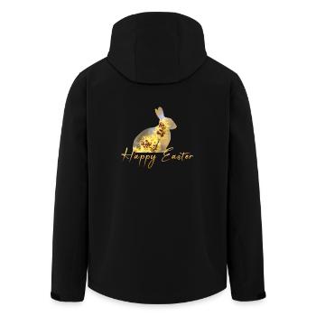Joyeux lapin de Pâques - Veste softshell homme en polyester recyclé Stanley/Stella - noir - Dos - AI Model Male 185 light (185cm)