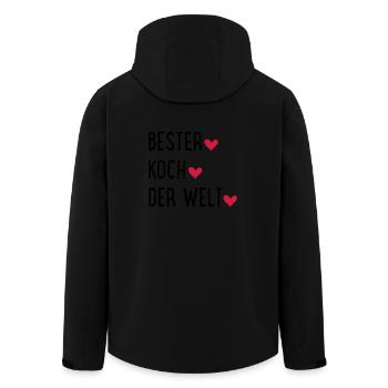 Bester Koch der Welt - Recycelte Männer Softshell-Jacke von Stanley/Stella - Schwarz - Hinten - AI Model Male 185 light (185cm)