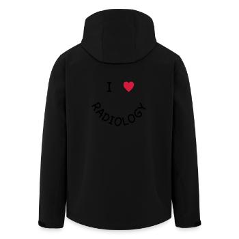 I love Radiology - Recycelte Männer Softshell-Jacke von Stanley/Stella - Schwarz - Hinten - AI Model Male 185 light (185cm)