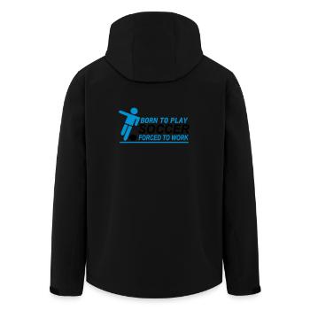 Fußball - Recycelte Männer Softshell-Jacke von Stanley/Stella - Schwarz - Hinten - AI Model Male 185 light (185cm)