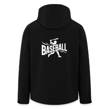Baseball - Cooles Sportlogo - Recycelte Männer Softshell-Jacke von Stanley/Stella - Schwarz - Hinten - AI Model Male 185 light (185cm)