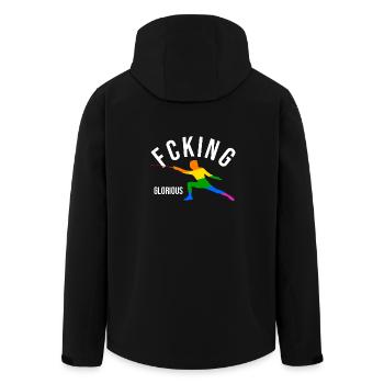 Fcking Glorious Fechter - Recycelte Männer Softshell-Jacke von Stanley/Stella - Schwarz - Hinten - AI Model Male 185 light (185cm)