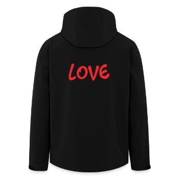 LIEBE. PAAR. ICH HABE GERADE GEHEIRATET. Junggesellinnenabschied. VALENTINSTAG. - Recycelte Männer Softshell-Jacke von Stanley/Stella - Schwarz - Hinten - AI Model Male 185 light (185cm)