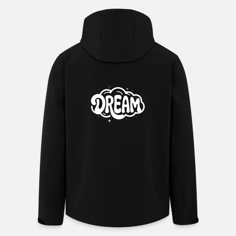 Dream - Cooles verträumtes Logo - Recycelte Männer Softshell-Jacke von Stanley/Stella - Schwarz