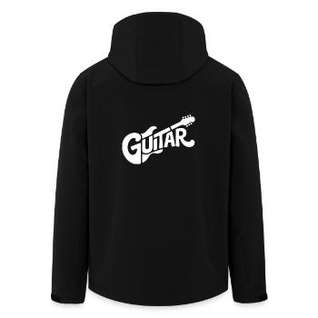 Guitar - Cool Guiratist Music Logo - Men’s Recycled Softshell Jacket by Stanley/Stella - black - Back - AI Model Male 185 light (185cm)