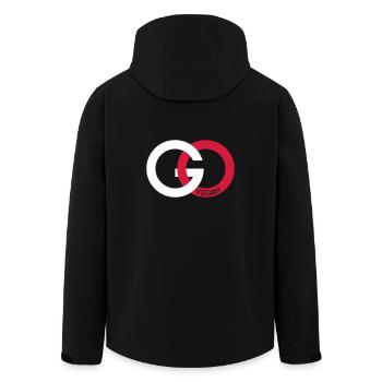 GO VEGAN SIGN - Recycelte Männer Softshell-Jacke von Stanley/Stella - Schwarz - Hinten - AI Model Male 185 light (185cm)