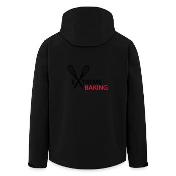 backen - Recycelte Männer Softshell-Jacke von Stanley/Stella - Schwarz - Hinten - AI Model Male 185 light (185cm)