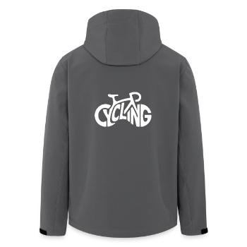Radfahren - Cool Bike Logo - Recycelte Männer Softshell-Jacke von Stanley/Stella - Schwarz - Hinten - AI Model Male 185 light (185cm)