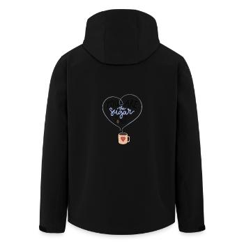 Zucker in meinem Kaffee - Recycelte Männer Softshell-Jacke von Stanley/Stella - Schwarz - Hinten - AI Model Male 185 light (185cm)