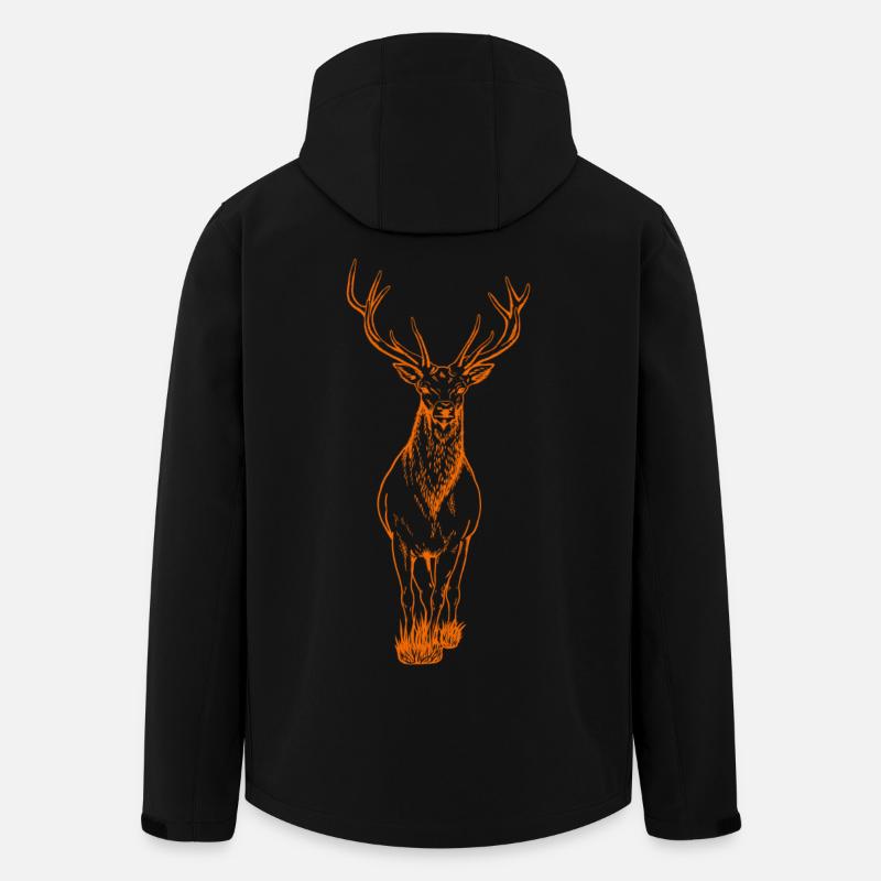 Deer orange - Men’s Recycled Softshell Jacket by Stanley/Stella - black