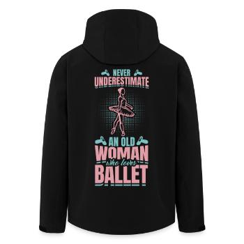 Never Underestimate An Old Ballet Dancer - Men’s Recycled Softshell Jacket by Stanley/Stella - black - Back - AI Model Male 185 light (185cm)