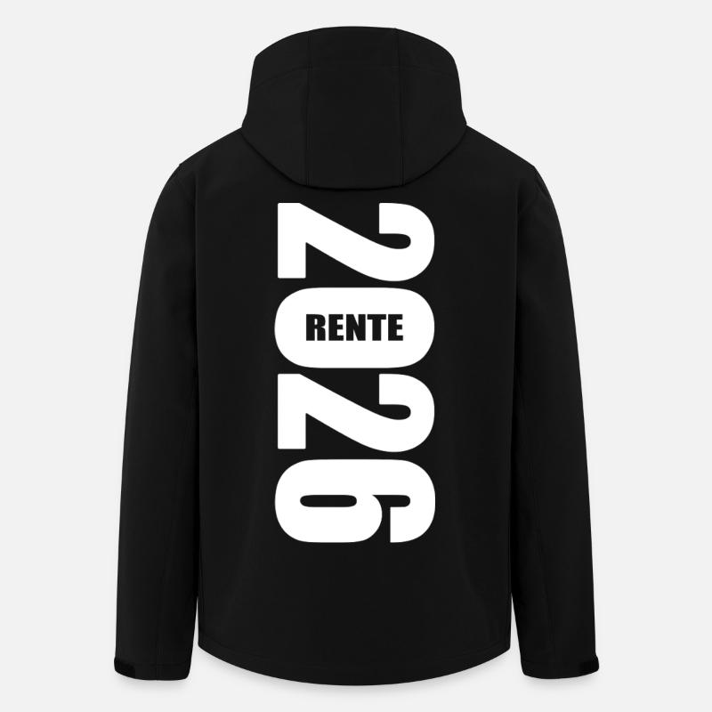 Rente 2026 - Retraite - Rente - Veste softshell homme en polyester recyclé Stanley/Stella - noir