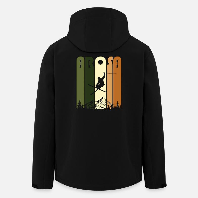 ArosaRetroGreen - Recycelte Männer Softshell-Jacke von Stanley/Stella - Schwarz