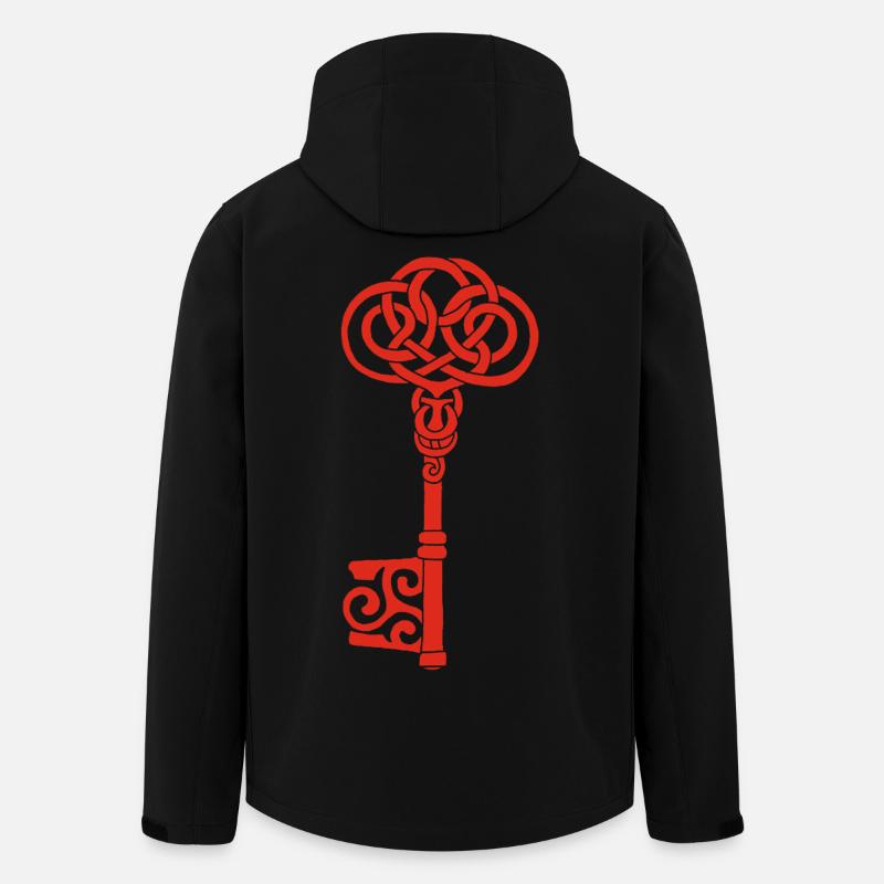 Red Celtic Key - Recycelte Männer Softshell-Jacke von Stanley/Stella - Schwarz