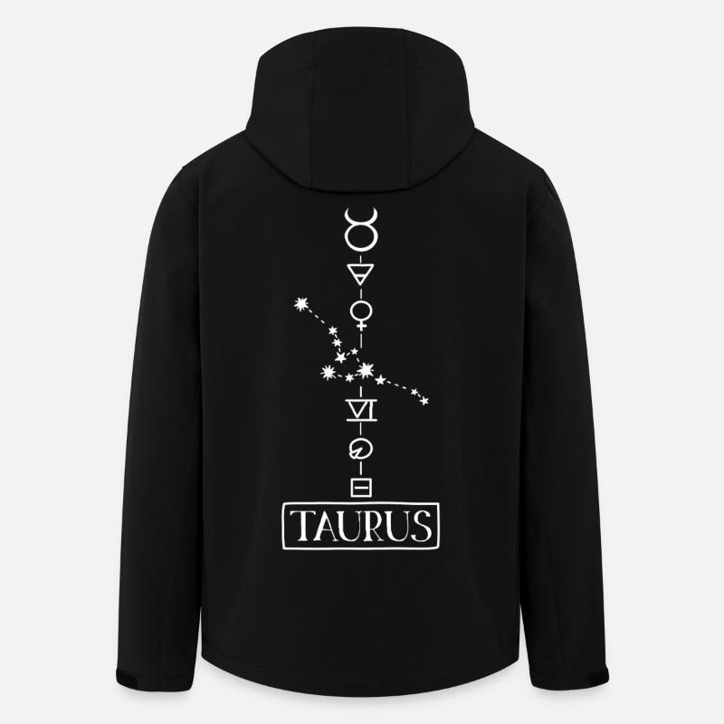 Taurus - Taurus Zodiac - white - Men’s Recycled Softshell Jacket by Stanley/Stella - black
