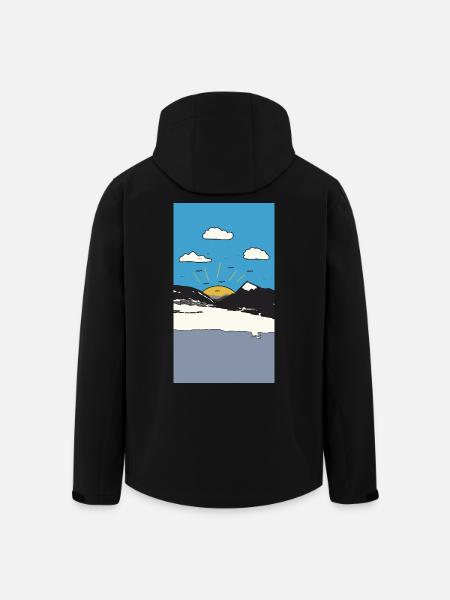 Sunrise over Bergen - Men’s Recycled Softshell Jacket by Stanley/Stella - black