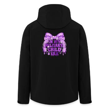 Military Child Era Lila | Militair Kindergeschenk - Recycelte Männer Softshell-Jacke von Stanley/Stella - Schwarz - Hinten - AI Model Male 185 light (185cm)