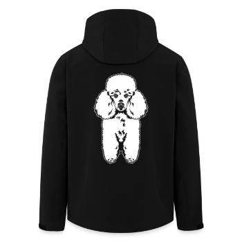 Nette Pudel Hund Skizze Hund Liebhaber Geschenk - Recycelte Männer Softshell-Jacke von Stanley/Stella - Schwarz - Hinten - AI Model Male 185 light (185cm)