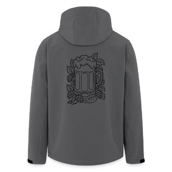 Bier und Hopfen - Men’s Recycled Softshell Jacket by Stanley/Stella - black - Back - AI Model Male 185 light (185cm)