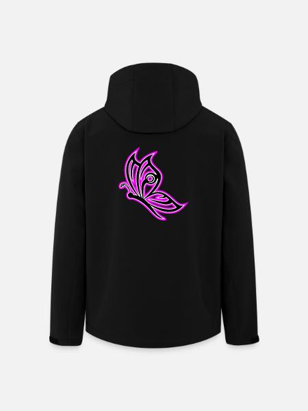 Butterfly Pink - Men’s Recycled Softshell Jacket by Stanley/Stella - black