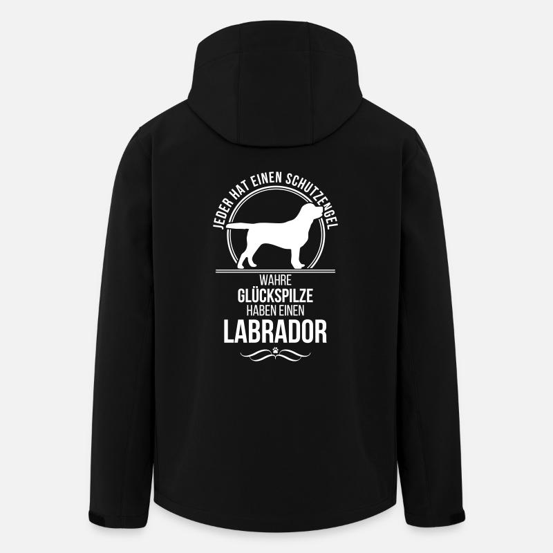 LABRADOR Schutzengel Wilsigns - Recycelte Männer Softshell-Jacke von Stanley/Stella - Schwarz