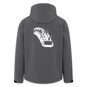 gxp life is a rollercoaster white - montagnes russes - Veste softshell homme en polyester recyclé Stanley/Stella - charbon - Dos - AI Model Male 185 light (185cm)