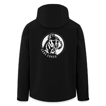 CANE CORSO Dog Portrait Dog Wilsigns - Men’s Recycled Softshell Jacket by Stanley/Stella - black - Back - AI Model Male 185 light (185cm)
