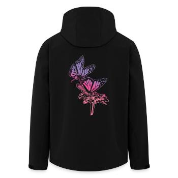 Monarch Butterfly Sketch Graphic Butterfly Lovers - Veste softshell homme en polyester recyclé Stanley/Stella - noir - Dos - AI Model Male 185 light (185cm)