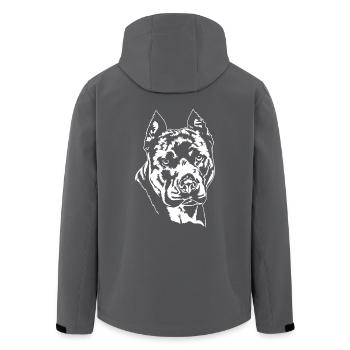American Staffordshire Terrier Portrait Wilsigns - Recycelte Männer Softshell-Jacke von Stanley/Stella - Schwarz - Hinten - AI Model Male 185 light (185cm)