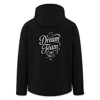 Dream Team - Recycelte Männer Softshell-Jacke von Stanley/Stella - Schwarz - Hinten - AI Model Male 185 light (185cm)