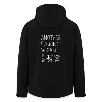 Un autre Vegan Putain - Veste softshell homme en polyester recyclé Stanley/Stella - noir - Dos - AI Model Male 185 light (185cm)