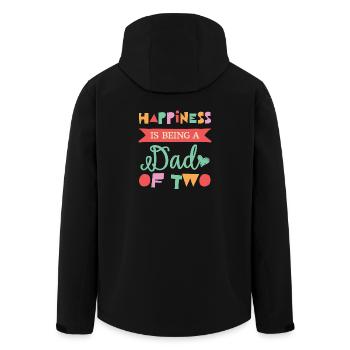 Heureusement, il est d'être un père de deux enfants - Veste softshell homme en polyester recyclé Stanley/Stella - noir - Dos - AI Model Male 185 light (185cm)