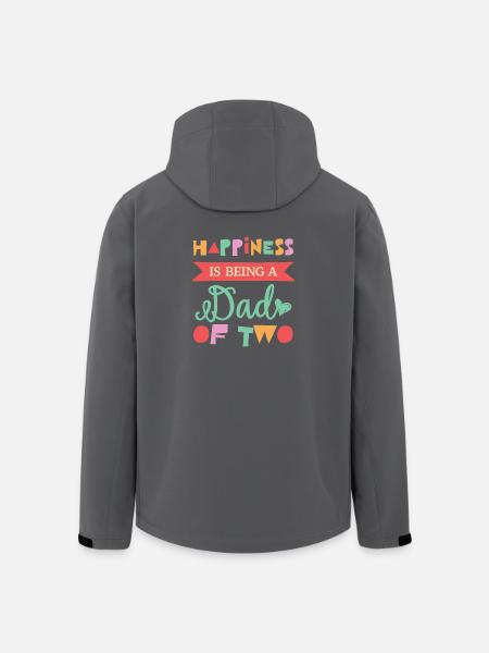 Luck is to be a dad of two children - Men’s Recycled Softshell Jacket by Stanley/Stella - black