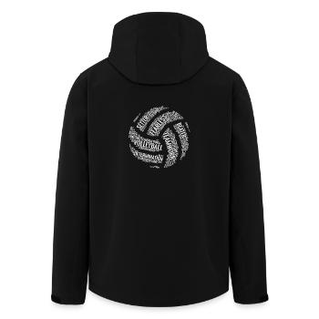 Logo de volleyball - cadeau - Veste softshell homme en polyester recyclé Stanley/Stella - noir - Dos - AI Model Male 185 light (185cm)