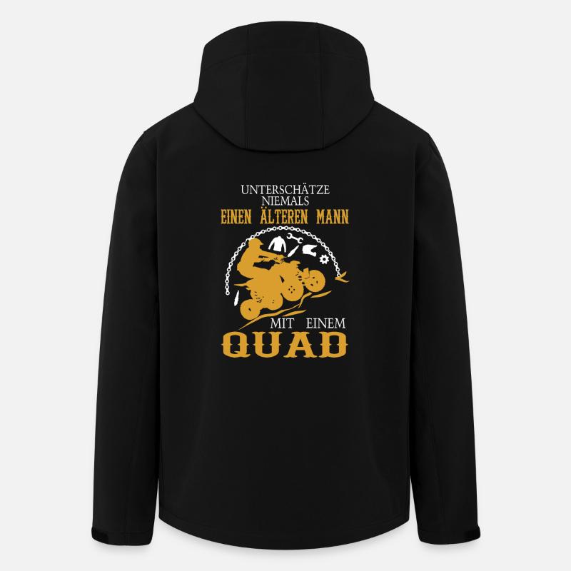 Quad Design - Recycelte Männer Softshell-Jacke von Stanley/Stella - Schwarz