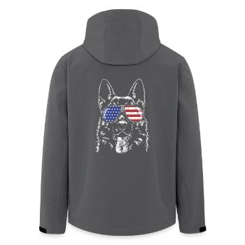GERMAN SHEPHERD - GERMAN SHEEPHOUSE AMERICA - Men’s Recycled Softshell Jacket by Stanley/Stella - black - Back - AI Model Male 185 light (185cm)