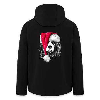 CAVALIER KING CHARLES SPANIEL mit Muetze Weihnacht - Recycelte Männer Softshell-Jacke von Stanley/Stella - Schwarz - Hinten - AI Model Male 185 light (185cm)