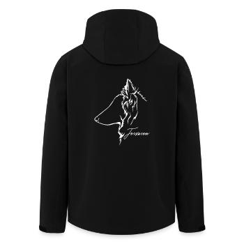 Belgian TERVUREN Profil Hunde Hund Wilsigns - Recycelte Männer Softshell-Jacke von Stanley/Stella - Schwarz - Hinten - AI Model Male 185 light (185cm)