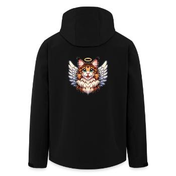 Chat ange Maine Coon avec ailes - Veste softshell homme en polyester recyclé Stanley/Stella - noir - Dos - AI Model Male 185 light (185cm)