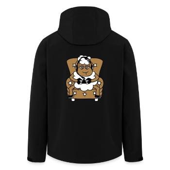 mouton gamer fauteuil manette jeu vidéo nerd cool - Veste softshell homme en polyester recyclé Stanley/Stella - noir - Dos - AI Model Male 185 light (185cm)