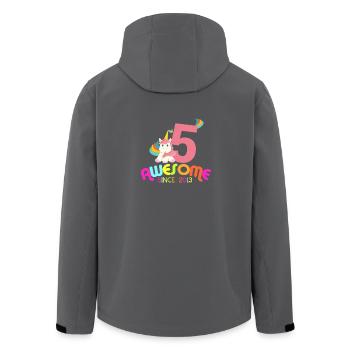 Awesome Since 2013 Unicorn Birthday Gift - Men’s Recycled Softshell Jacket by Stanley/Stella - black - Back - AI Model Male 185 light (185cm)