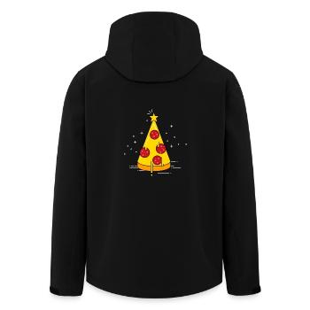Pizza Christmas Tree - Recycelte Männer Softshell-Jacke von Stanley/Stella - Schwarz - Hinten - AI Model Male 185 light (185cm)