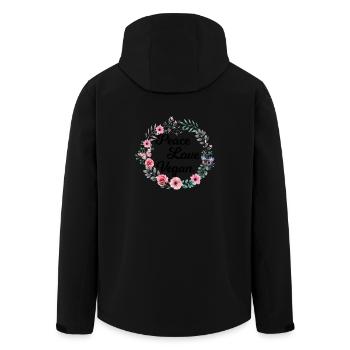 Paix Amour Vegan - Veste softshell homme en polyester recyclé Stanley/Stella - noir - Dos - AI Model Male 185 light (185cm)