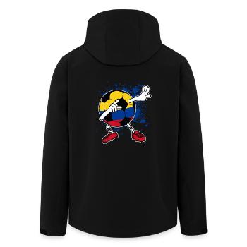 Kolumbien Fußball WM Trikot - Recycelte Männer Softshell-Jacke von Stanley/Stella - Schwarz - Hinten - AI Model Male 185 light (185cm)