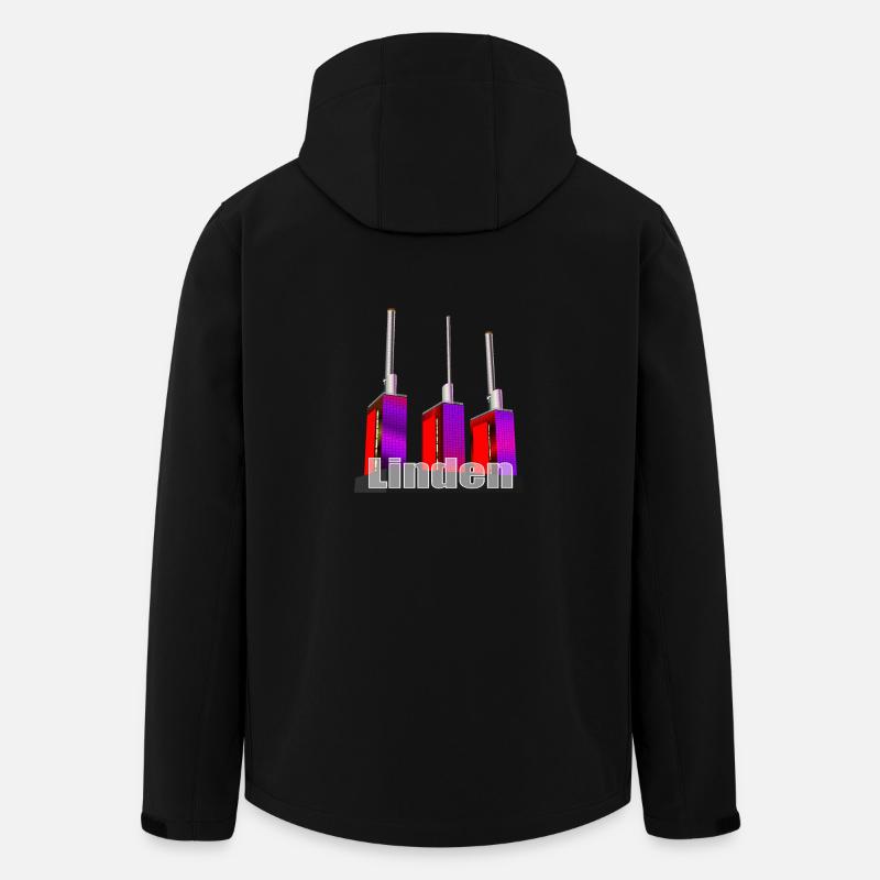 Hannover Linden Heizkraftwerk, Drei warme Brüder - Recycelte Männer Softshell-Jacke von Stanley/Stella - Schwarz