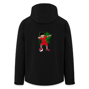 Morocco football national team WM Dab - Men’s Recycled Softshell Jacket by Stanley/Stella - black - Back - AI Model Male 185 light (185cm)