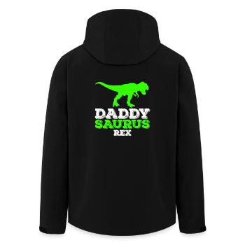 Daddysaurus Vatertag Father's Day Papa Geschenk - Recycelte Männer Softshell-Jacke von Stanley/Stella - Schwarz - Hinten - AI Model Male 185 light (185cm)